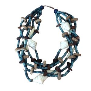 Stone and shell necklace